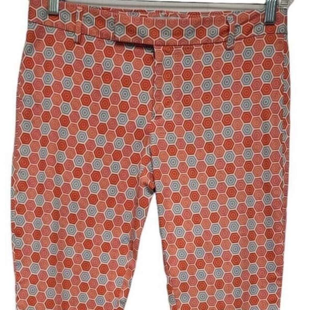 Gap Geometric Shape, Orange Red Size 10 Ladies Capri Pants